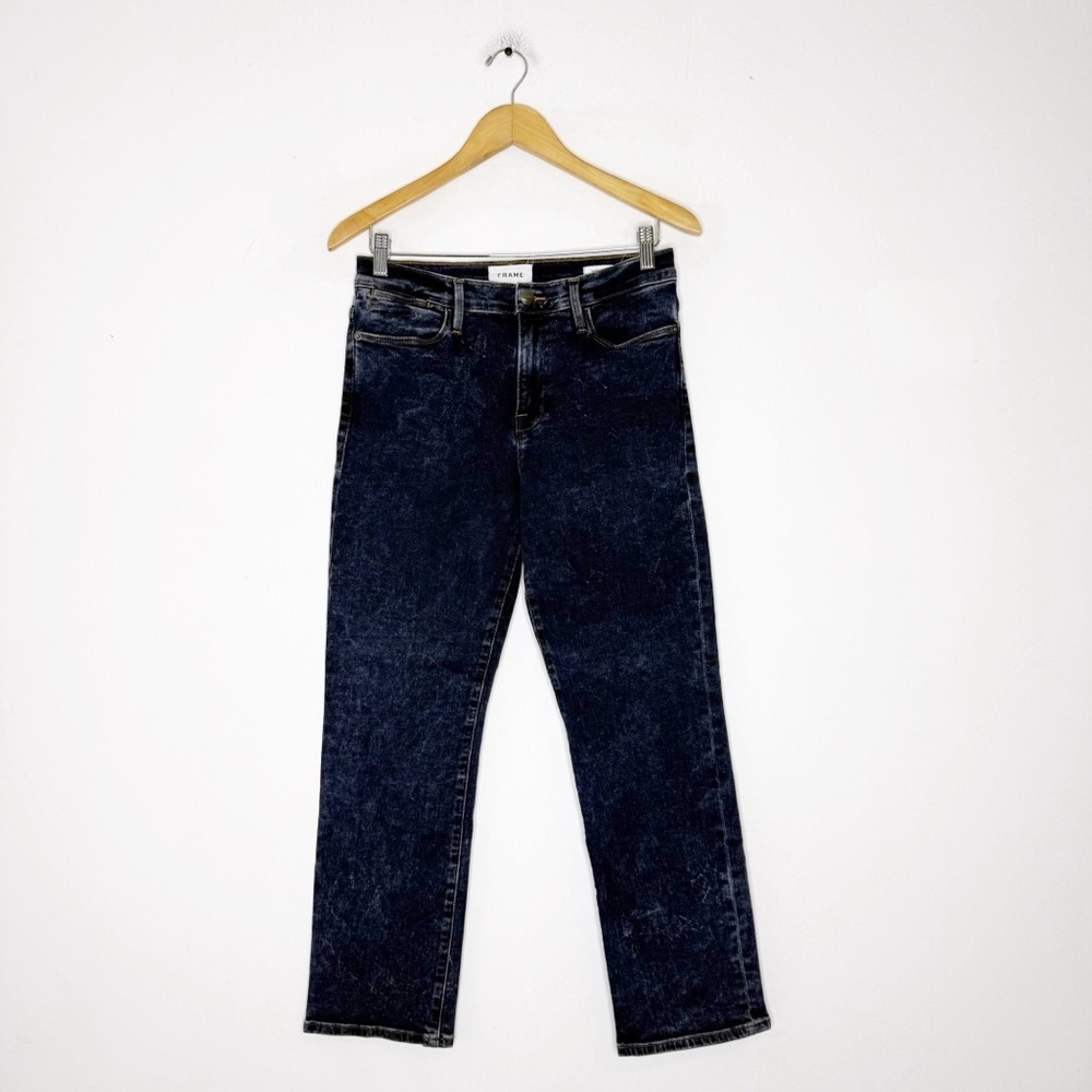 FRAME Le High Straight Jeans 29 Trumbull Wash High Rise Straight Leg Denim